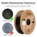 eSUN High Speed 1.75mm PLA Filament, Black