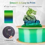 Silk Rainbow PLA Filament 1.75mm - 500g Spool