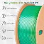 Silk Rainbow PLA Filament 1.75mm - 500g Spool