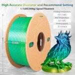 Silk Rainbow PLA Filament 1.75mm - 500g Spool
