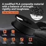 Kexcelled Black Carbon Fiber PLA Filament 1.75mm