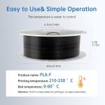 Black PLA Plus Filament 1KG for 3D Printers