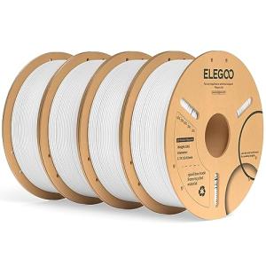 ELEGOO 1.75mm PLA Plus White Filament 4KG