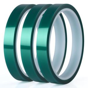 Gdrtwwh High Temperature Masking Tape, PET Heat Resistance Tape, Ideal for Resin Molds, Circuit Borads Painting, Powder Coating, Anodizing, 3D Printer (3 Roll*1/2 inches*82 feet)