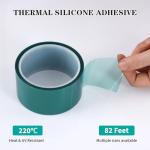 Gdrtwwh High Temperature Masking Tape, PET Heat Resistance Tape, Ideal for Resin Molds, Circuit Borads Painting, Powder Coating, Anodizing, 3D Printer (3 Roll*1/2 inches*82 feet)