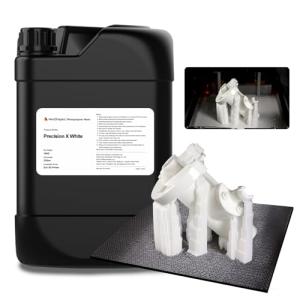 NextShapes 10KG 355nm 3D Printing Resin Precision X White, High Precision, Excellent Strength & Hardness, Good Temperature Resistance UV-Curing Resin for SLA Stereolithography Printer (White, 10KG)