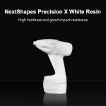NextShapes 10KG 355nm 3D Printing Resin Precision X White, High Precision, Excellent Strength & Hardness, Good Temperature Resistance UV-Curing Resin for SLA Stereolithography Printer (White, 10KG)
