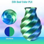 Dual Color 3D Printer PLA Filament 1.75mm - Blue Green