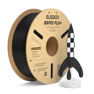 ELEGOO Rapid PLA Plus 1.75mm Black Filament 1KG