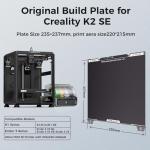 Creality K2 SE Build Plate Original 235x237mm Epoxy Resin Coating Spring Steel Magnetic Bed Plate Creality K2 SE 3D Printer PEI Sheet