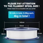 16-Pack SUNLU 1.75mm PLA Filament Bundle