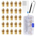 25PCS MK8 Brass Nozzles for Ender 3 Printers