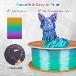 Silk Rainbow PLA Filament 1.75mm for 3D Printers