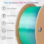 Silk Rainbow PLA Filament 1.75mm for 3D Printers