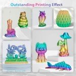 Silk Rainbow PLA Filament 1.75mm for 3D Printers