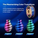 Tri-Color PLA Filament 1.75mm Rainbow 2.2lbs