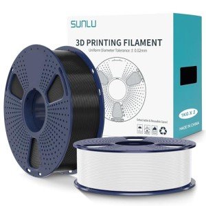 SUNLU PLA+ 2KG 3D Printer Filament - Black & White