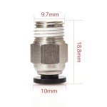 PC4-M10 Pneumatic Connector for Bowden Tubes (10pcs)