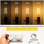LED Tubular Light Bulbs, Dimmable Vintage Style