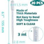 20 PCS Disposable Pipettes for Precision Liquid Transfer