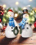 5'' 3D Printed Resin Snowman Decor with Tree