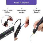 3Doodler Flow 3D Printing Pen Bundle - Black