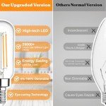 Dimmer-Compatible LED Bulbs for Chandeliers - 6 Pack