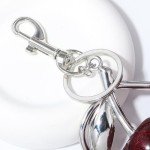 Cherry Keychain with Red Glitter Charm