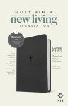 NLT Large Print Thinline Bible - Black LeatherLike