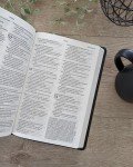 NLT Large Print Thinline Bible - Black LeatherLike