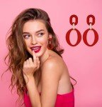 Colorful Geometric Acrylic Earrings for Women