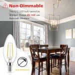 Clear LED Filament Candelabra Bulbs - Pack of 5