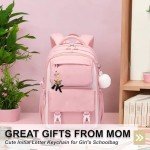 Cute Alphabet Initial Keychain - K - Black