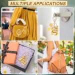 Yellow Floral Initial B Keychain with Bee Tassel