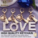 Butterfly Initial Letter Keychain - White A