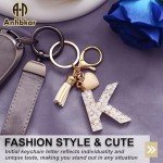 Butterfly Initial Letter Keychain - White A