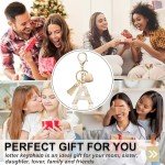 Butterfly Initial Letter Keychain - White A