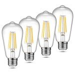 Edison Style LED Bulbs, 6W Warm White Pack