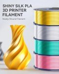 SUNLU Silk PLA Filament 1.75mm - Silver 1KG