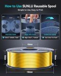 SUNLU Silk PLA Filament 1.75mm - Silver 1KG