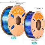 Silk Tri-Color 3D Printer PLA Filament 250g