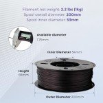 Carbon Fiber PETG Filament 1.75mm - 1KG Spool