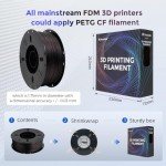 Carbon Fiber PETG Filament 1.75mm - 1KG Spool