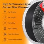 Carbon Fiber Nylon Filament 1.75mm 1kg for 3D Printing