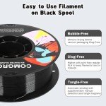 Comgrow PETG 1.75mm 3D Printer Filament - Black