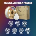 OVERTURE 1.75mm PLA Filament - 1kg White Spool