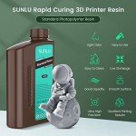 SUNLU 1kg Fast Curing Dark Grey 3D Resin