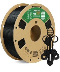OVERTURE 1.75mm ABS Filament 1kg - Black