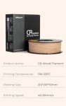 Creality 1.75mm Wood PLA Filament - 1kg Spool
