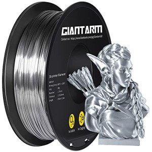 Silk Metallic Silver PLA 3D Printer Filament 1kg